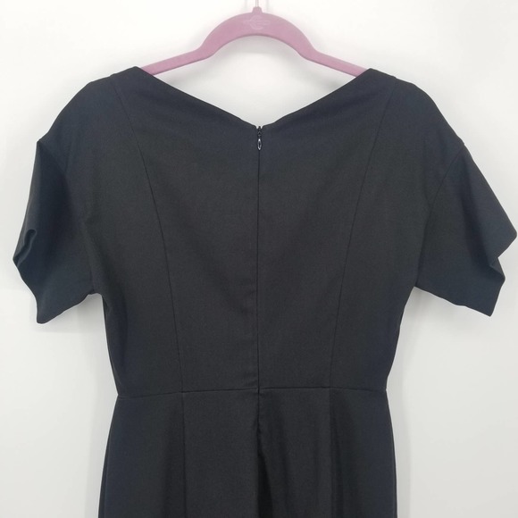 Piazza Sempione Fit & Flare Cocktail Dress 40 US 8 Flounce Hem Short Sleeve NEW - Picture 6 of 9